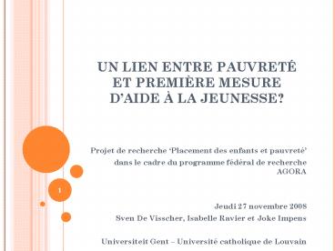 UN LIEN ENTRE PAUVRET