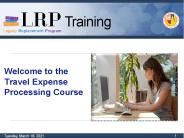 Welcome to the Travel Expense Processing Course