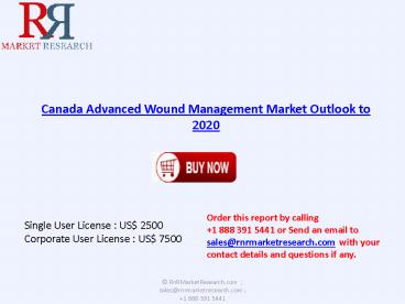 Canada Advanced Wound Management Market to 2020