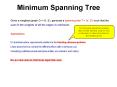 Minimum Spanning Tree PowerPoint PPT Presentation