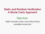 Static and Runtime Verification A Monte Carlo Approach