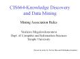CIS664-Knowledge Discovery and Data Mining PowerPoint PPT Presentation