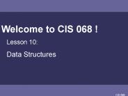 Welcome to CIS 068 !