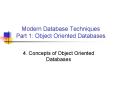 Modern Database Techniques Part 1: Object Oriented Databases PowerPoint PPT Presentation
