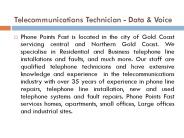 Telecommunications Technician - Data & Voice