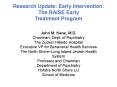 Research Update: Early Intervention: The RAISE Early Treatment Program PowerPoint PPT Presentation