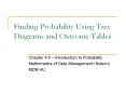 Finding Probability Using Tree Diagrams and Outcome Tables PowerPoint PPT Presentation