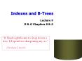Indexes and B-Trees PowerPoint PPT Presentation