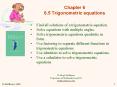 Chapter 6 6.5 Trigonometric equations PowerPoint PPT Presentation