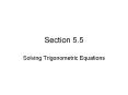 Solving Trigonometric Equations PowerPoint PPT Presentation