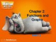 Chapter 2: Functions and Graphs