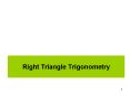 Right Triangle Trigonometry PowerPoint PPT Presentation