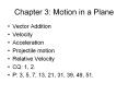 Chapter 3: Motion in a Plane PowerPoint PPT Presentation
