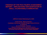 FINDINGS OF THE IPCC FOURTH ASSESSMENT REPORT 