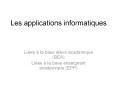 Les applications informatiques PowerPoint PPT Presentation