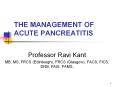 THE MANAGEMENT OF ACUTE PANCREATITIS PowerPoint PPT Presentation