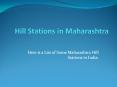 Hill stations in maharashtra (1) PowerPoint PPT Presentation