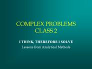 COMPLEX PROBLEMS CLASS 2