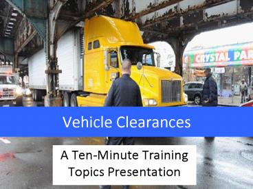 Vehicle Clearances