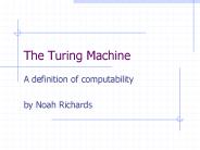 The Turing Machine