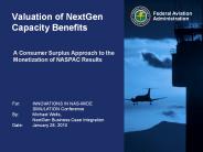 Valuation of NextGen Capacity Benefits