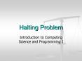 Halting Problem PowerPoint PPT Presentation