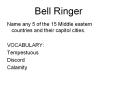 Bell Ringer PowerPoint PPT Presentation