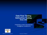 Data Flow Testing