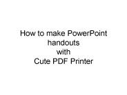How to make PowerPoint handouts with Cute PDF Printer