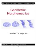 Geometric Morphometrics PowerPoint PPT Presentation
