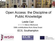 Open Access: the Discipline of Public Knowledge