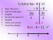 1) Solve 5m - 8 > 12