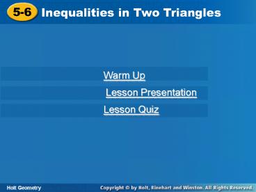 Inequalities in Two Triangles