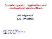 Expander graphs 