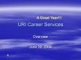 URI Career Services PowerPoint PPT Presentation