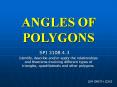 ANGLES OF POLYGONS PowerPoint PPT Presentation