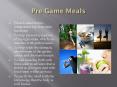 Pre-Game Meals PowerPoint PPT Presentation