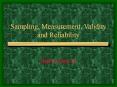 Sampling, Measurement, Validity and Reliability PowerPoint PPT Presentation