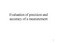 Evaluation of precision and accuracy of a measurement PowerPoint PPT Presentation