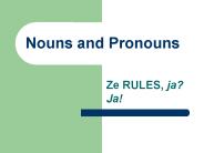 Nouns and Pronouns