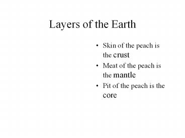 Layers of the Earth