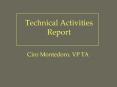 Technical Activities Report PowerPoint PPT Presentation