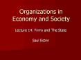 Organizations in Economy and Society PowerPoint PPT Presentation