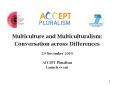 Multiculture and Multiculturalism: PowerPoint PPT Presentation