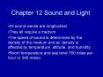 Chapter 12 Sound and Light PowerPoint PPT Presentation