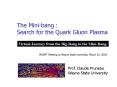 The Mini-bang : Search for the Quark Gluon Plasma PowerPoint PPT Presentation