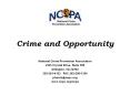 Crime and Opportunity PowerPoint PPT Presentation