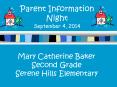 Parent Information Night September 4, 2014 PowerPoint PPT Presentation