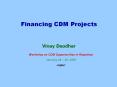 Financing CDM Projects PowerPoint PPT Presentation