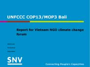 UNFCCC COP13/MOP3 Bali